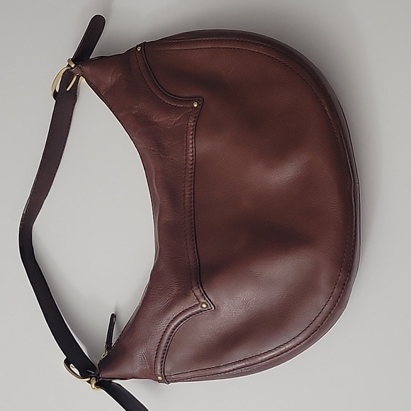 Michael Michael Kors Dark Brown Leather Large Crescent Shoulder Bag EUC - Picture 6 of 11